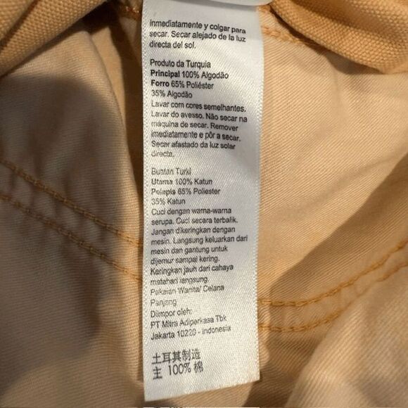 Topshop Canteloupe Raw Hem Joggers (Light Orange) Elastic Waist Size 10 - Picture 9 of 13